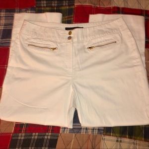 Larry Levine Golden Zipper Pants WHITE (6)